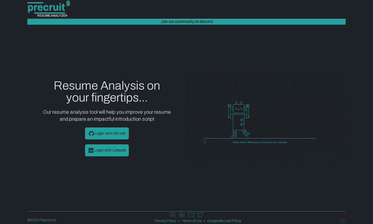 Precruit.ai Website