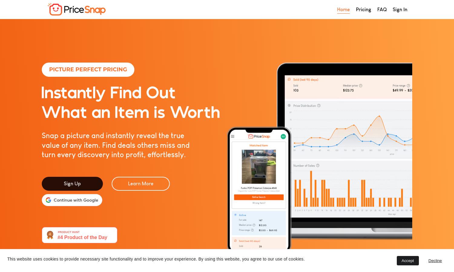 PriceSnap Website