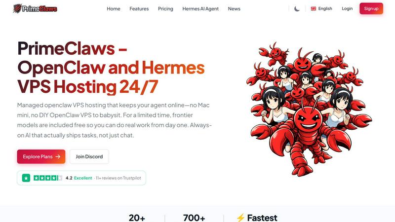 PrimeClaws VPS screenshot
