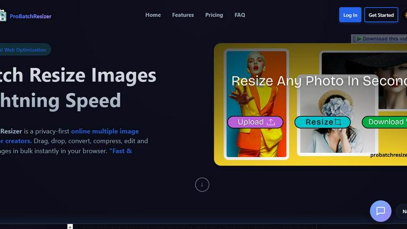 ProBatchResizer application interface and features