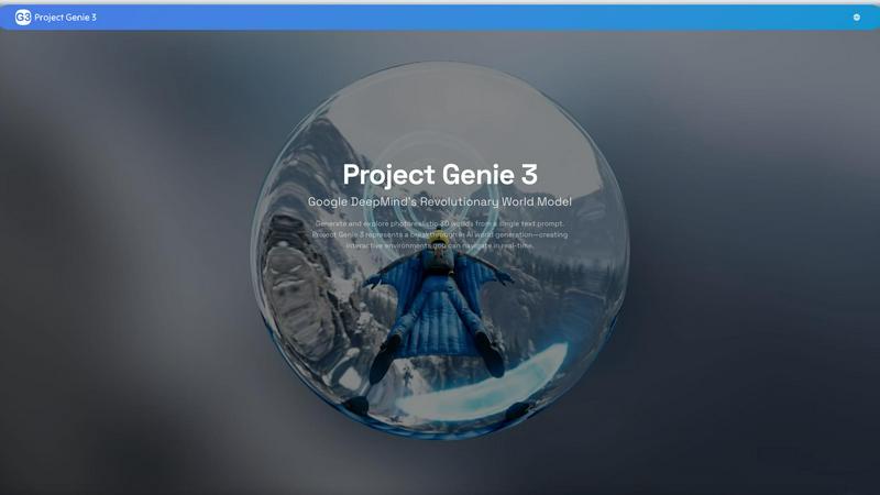 Project Genie 3 application interface and features