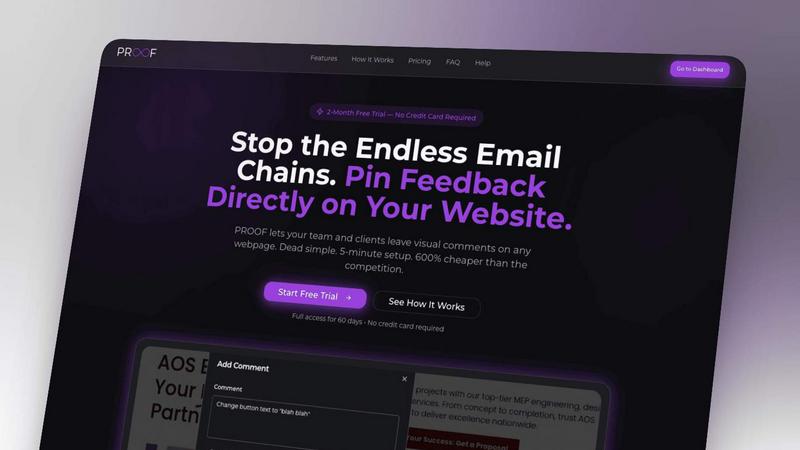 Proofapp application interface and features