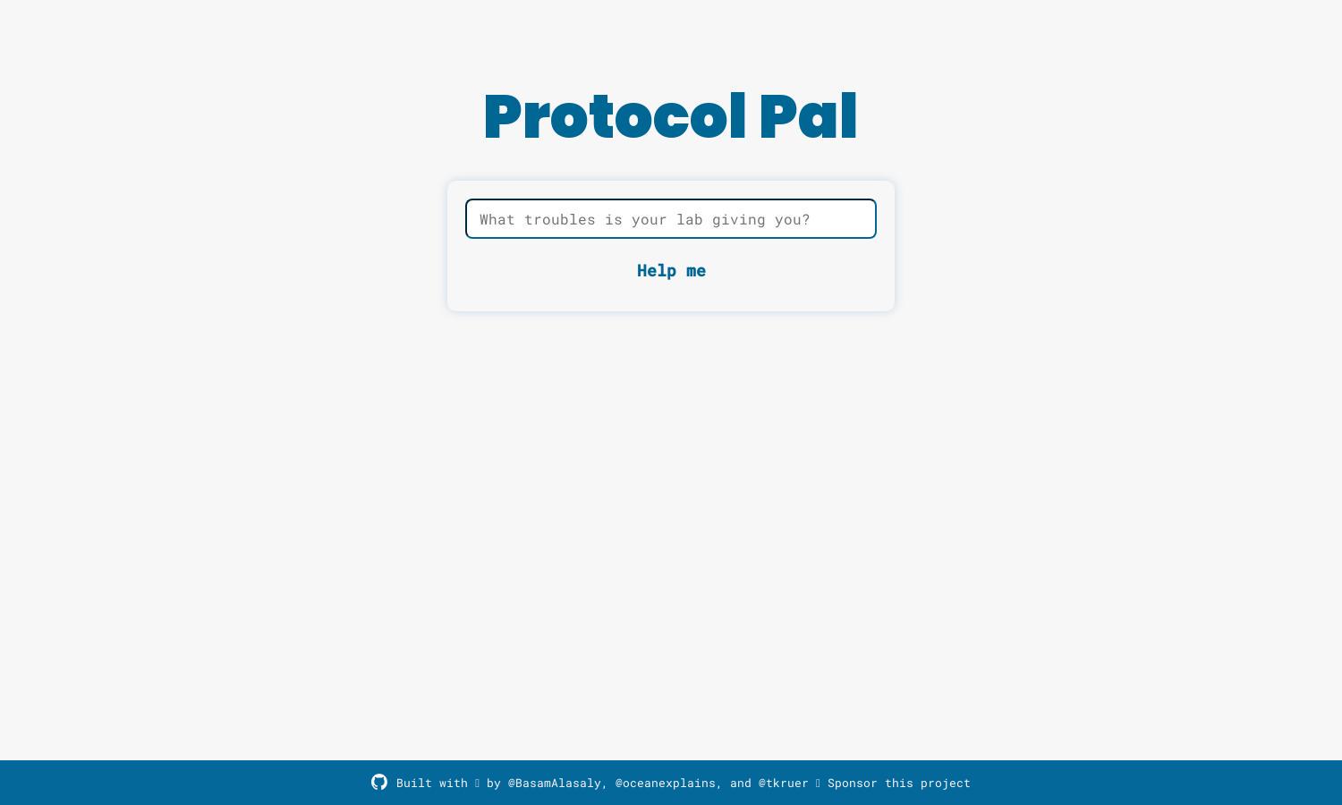 Protocol Pal Website