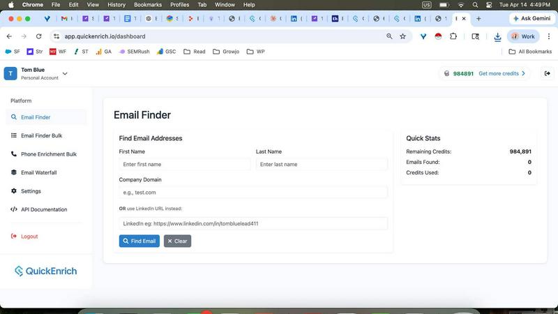 QuickEnrich screenshot