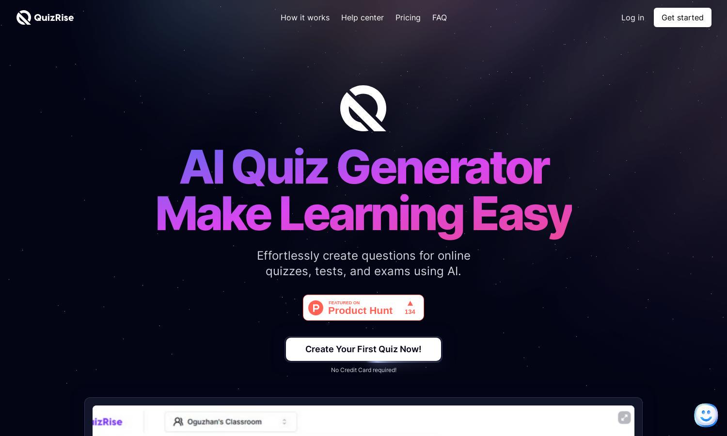 QuizRise Website