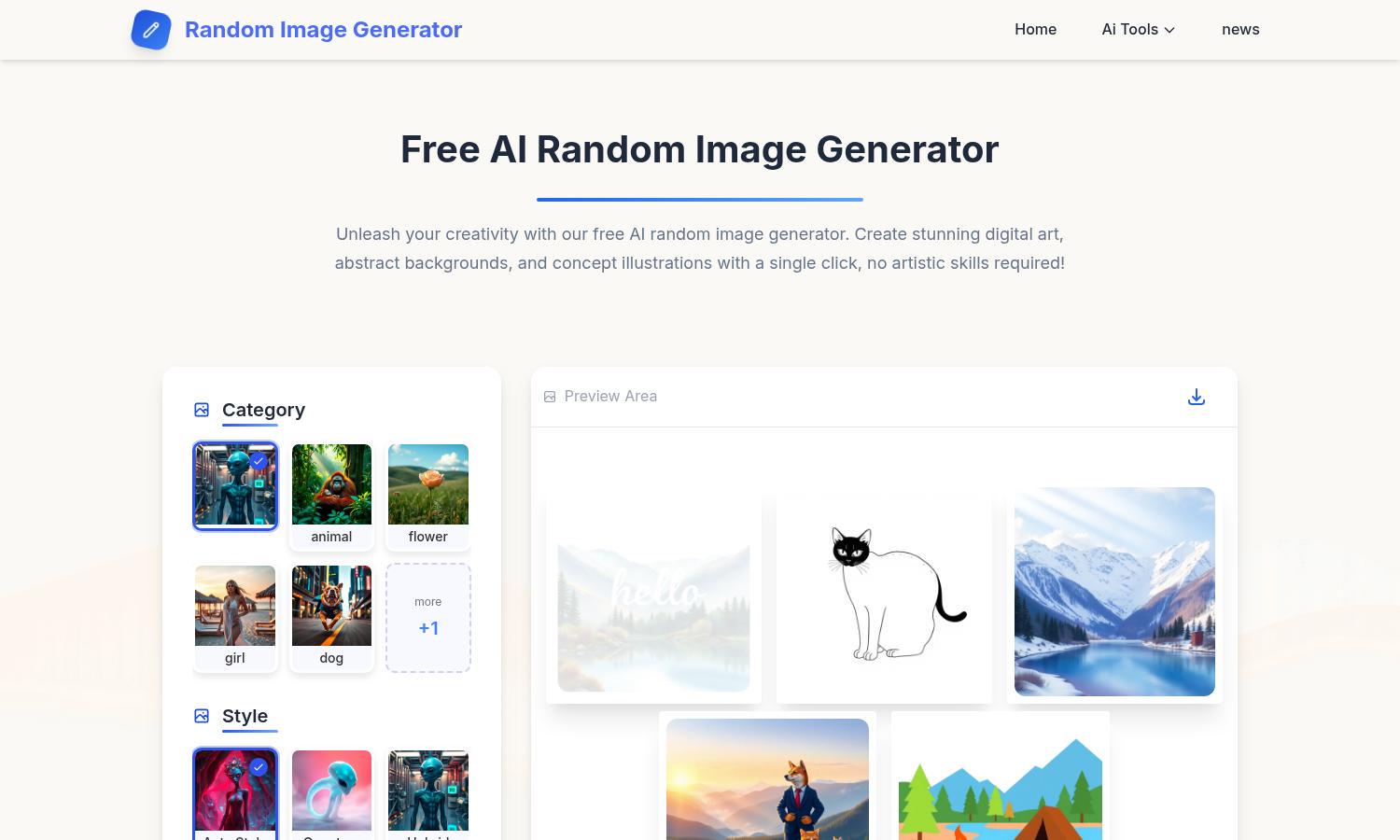 Random Image Generator Website