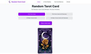 Random Tarot Card Generator Website