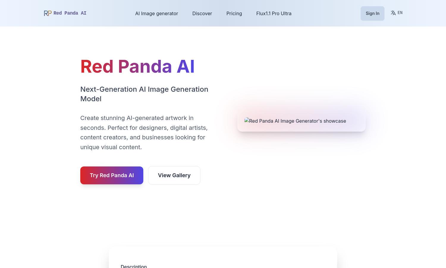 Red Panda AI Website