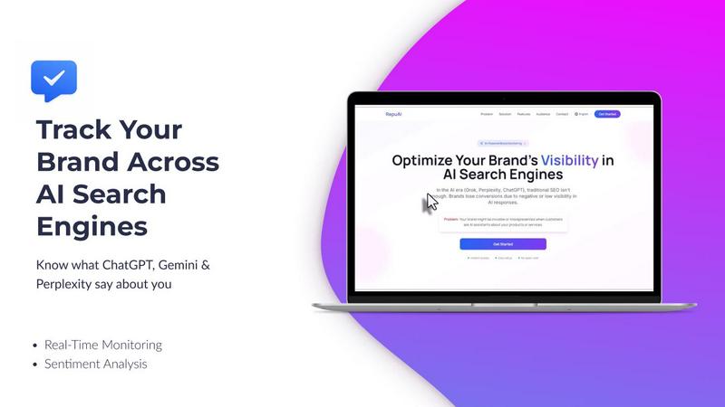 RepuAI Live application interface and features