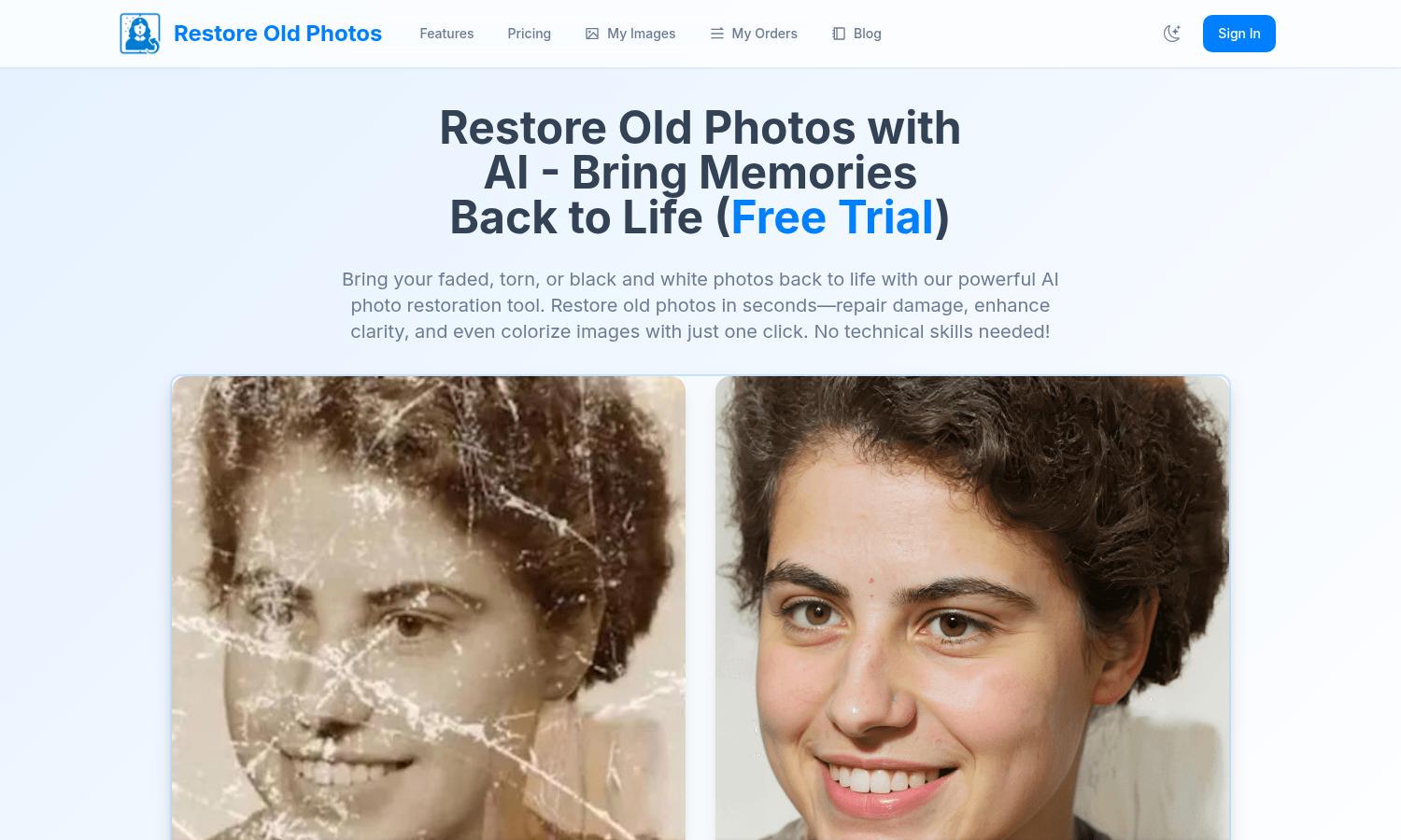 Restore Old Photos Website