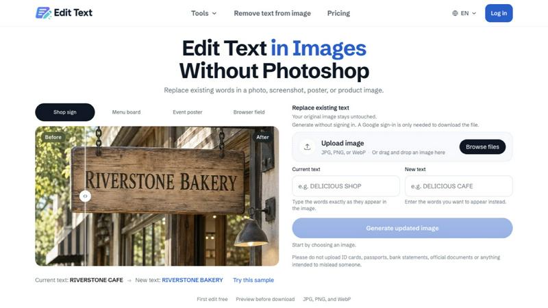 Reword Image screenshot