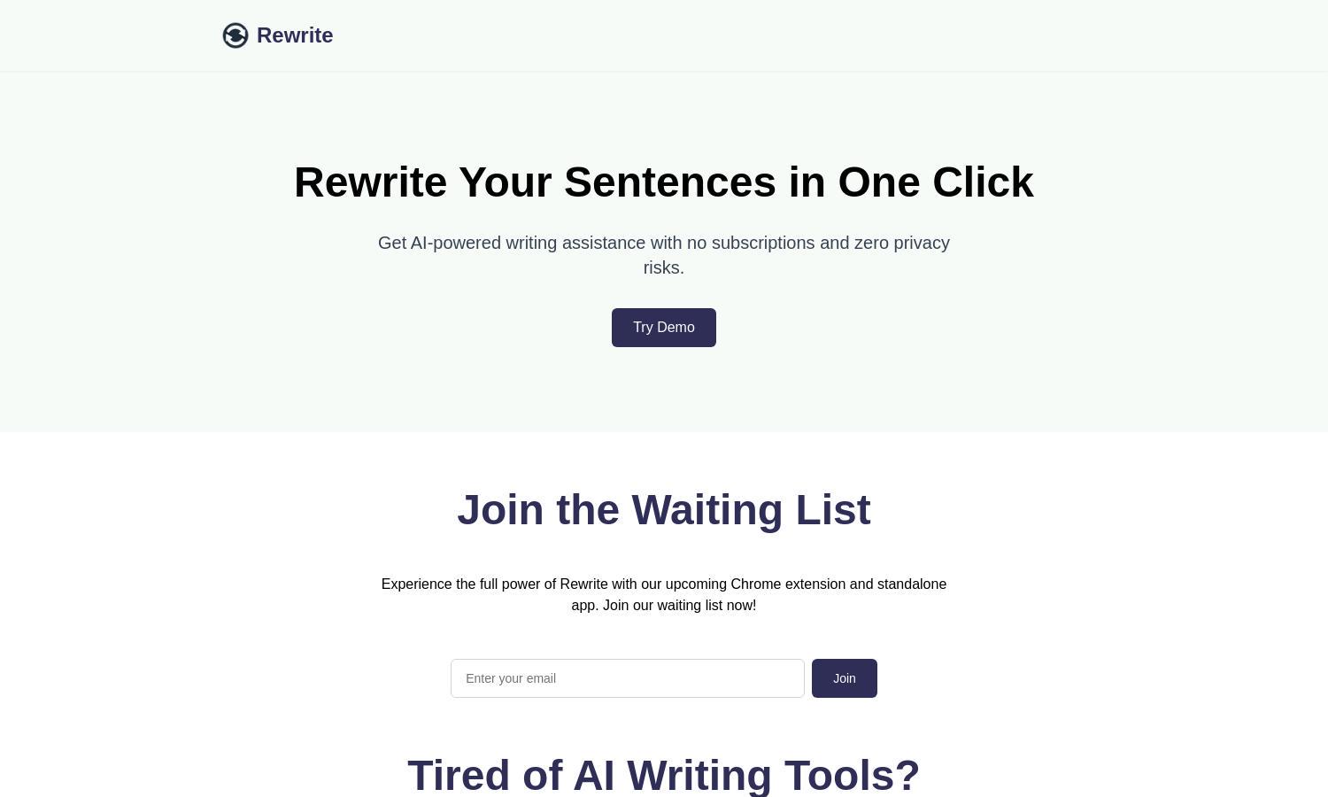 Rewrite Website