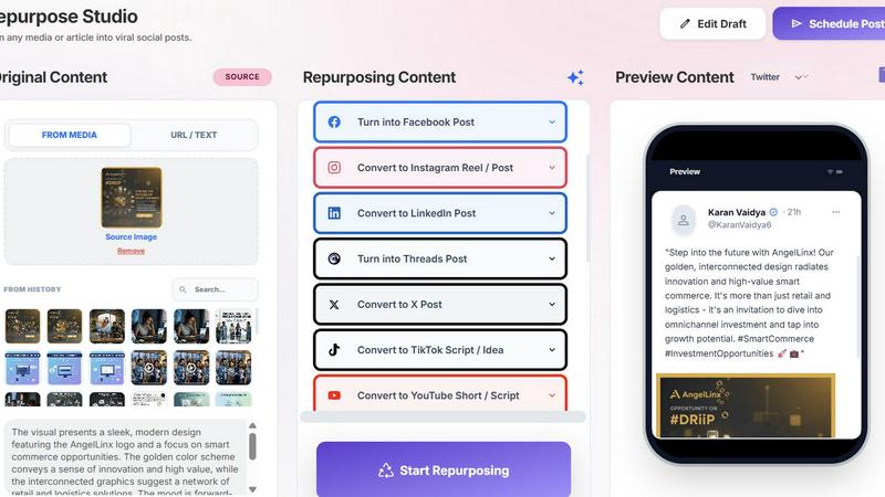 Scheduloid application interface and features