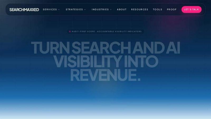 Searchmaxxed application interface and features