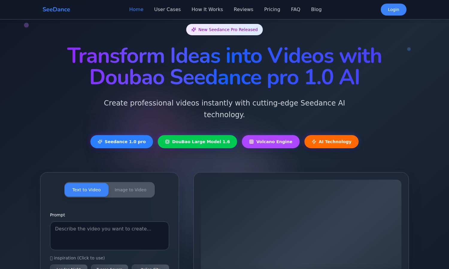 Seedance Pro Website