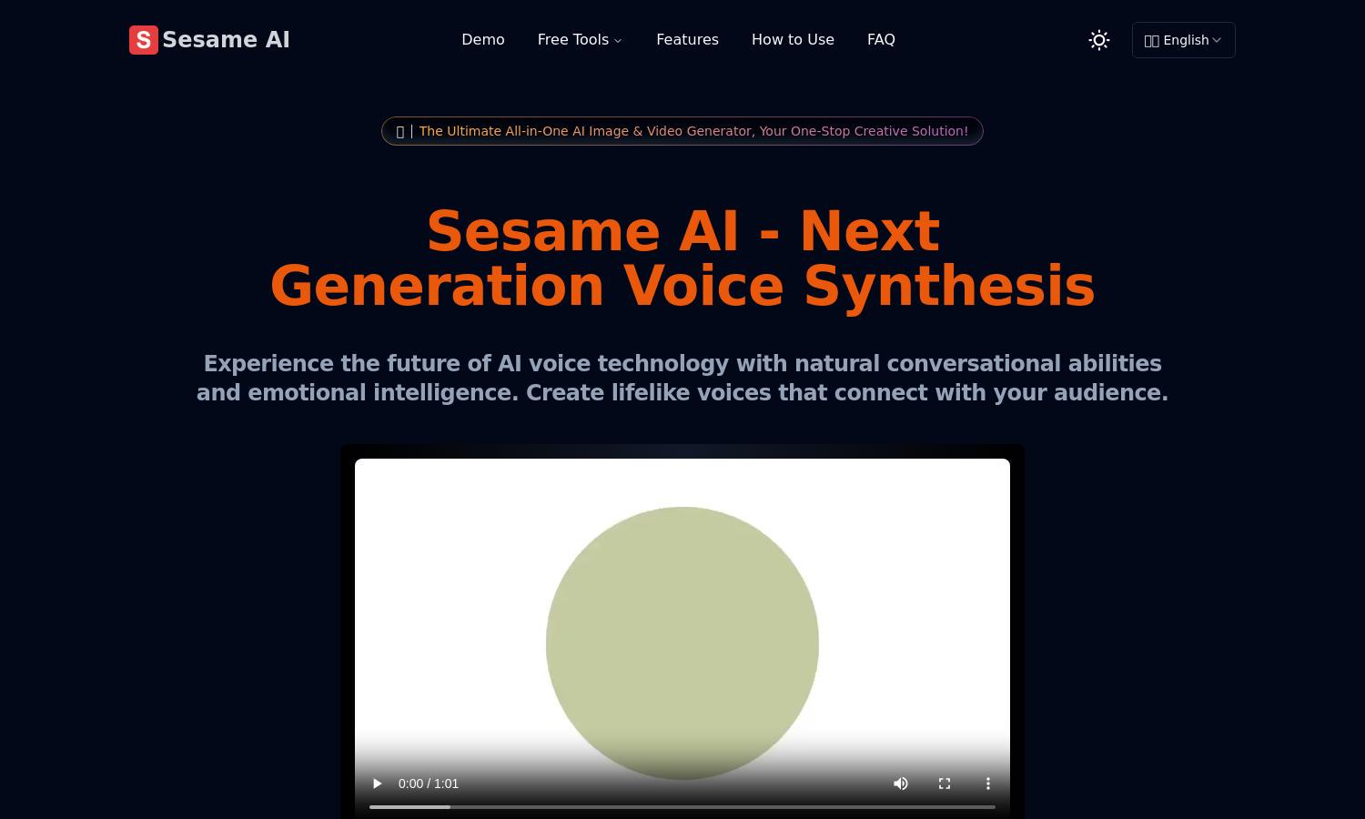 Sesame AI Website