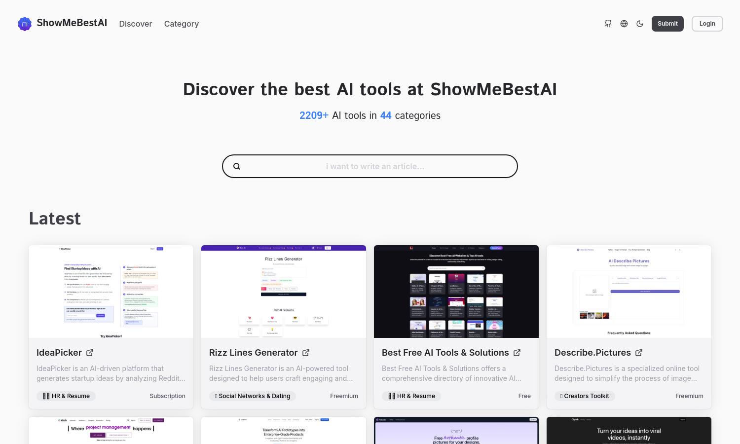 ShowMeBest.ai Website