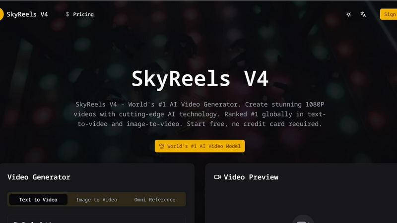 Skyreels V4 AI screenshot
