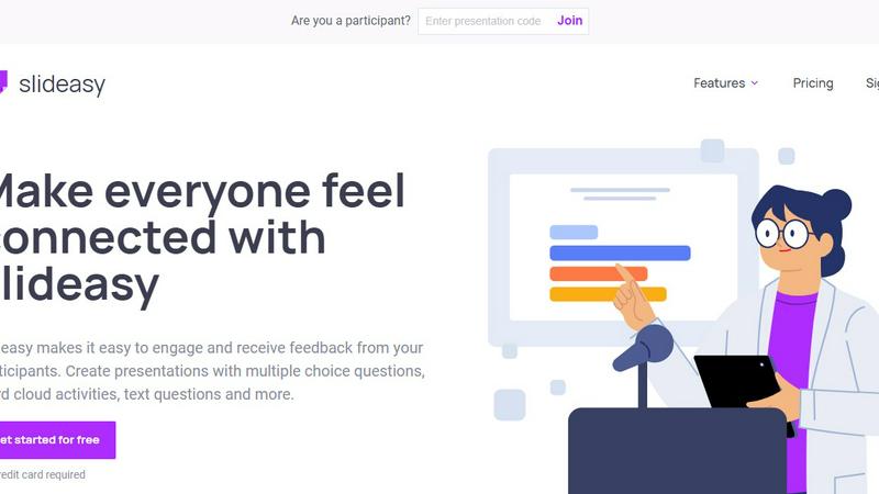 Slideasy application interface and features