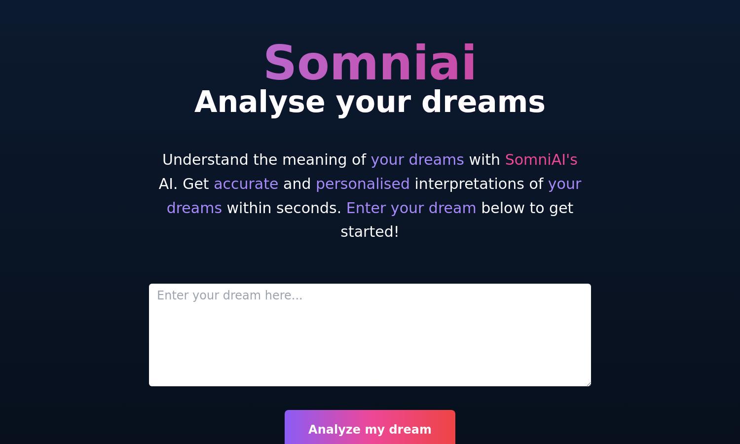 SomniAI Website