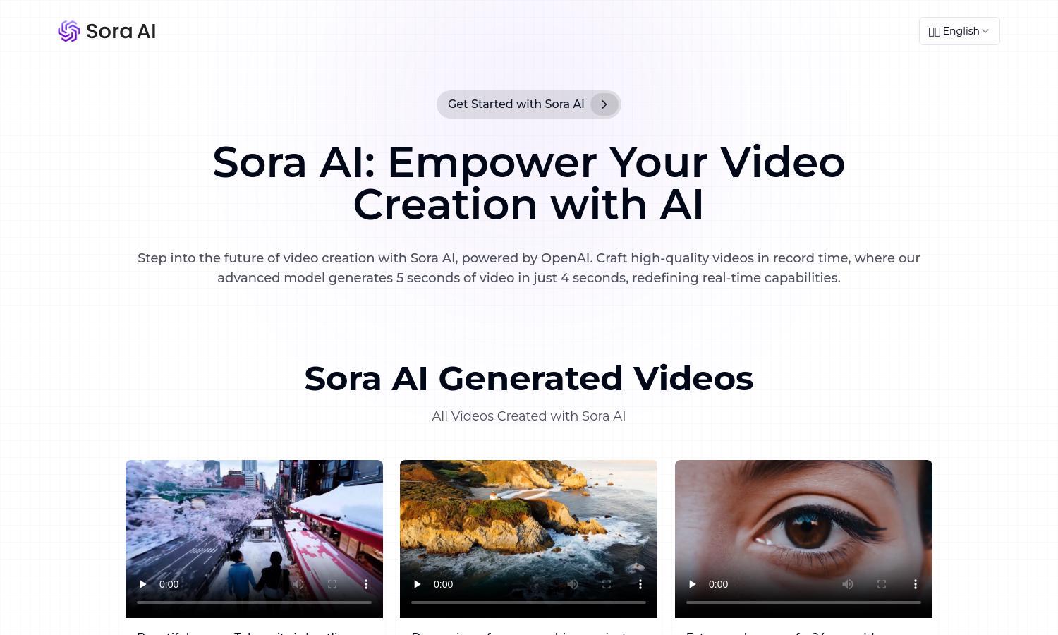 Sora AI Website