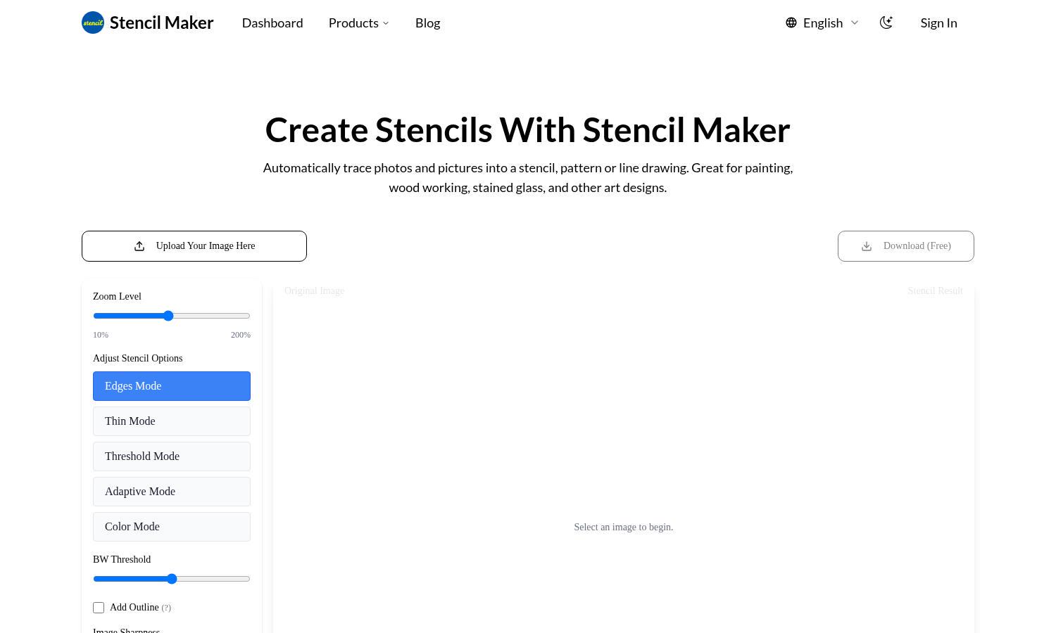 Stencil Maker Website