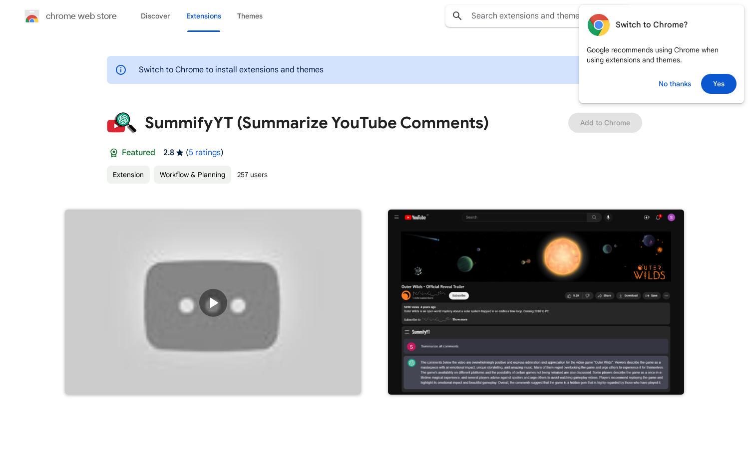 SummifyYT Website