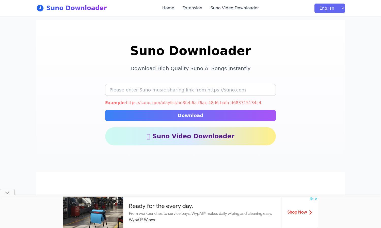 Suno Downloader Website