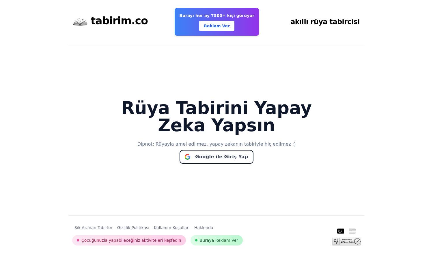 Tabirim Website