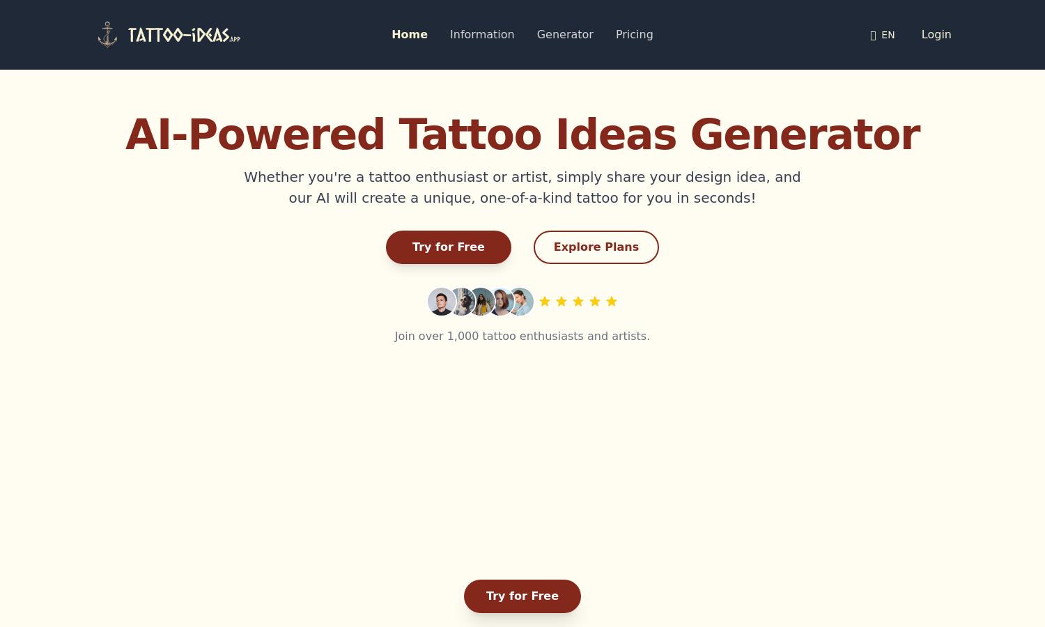 Tattoo Ideas App Website