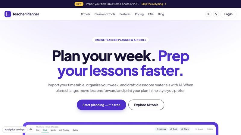Teacher Planner screenshot