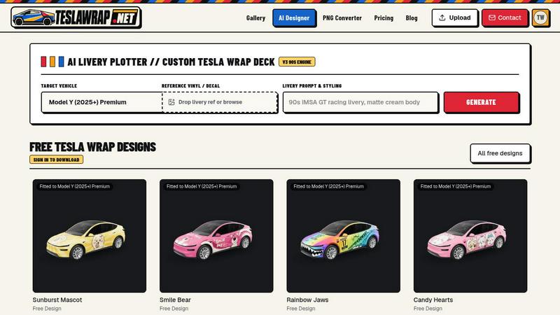Tesla Wrap screenshot