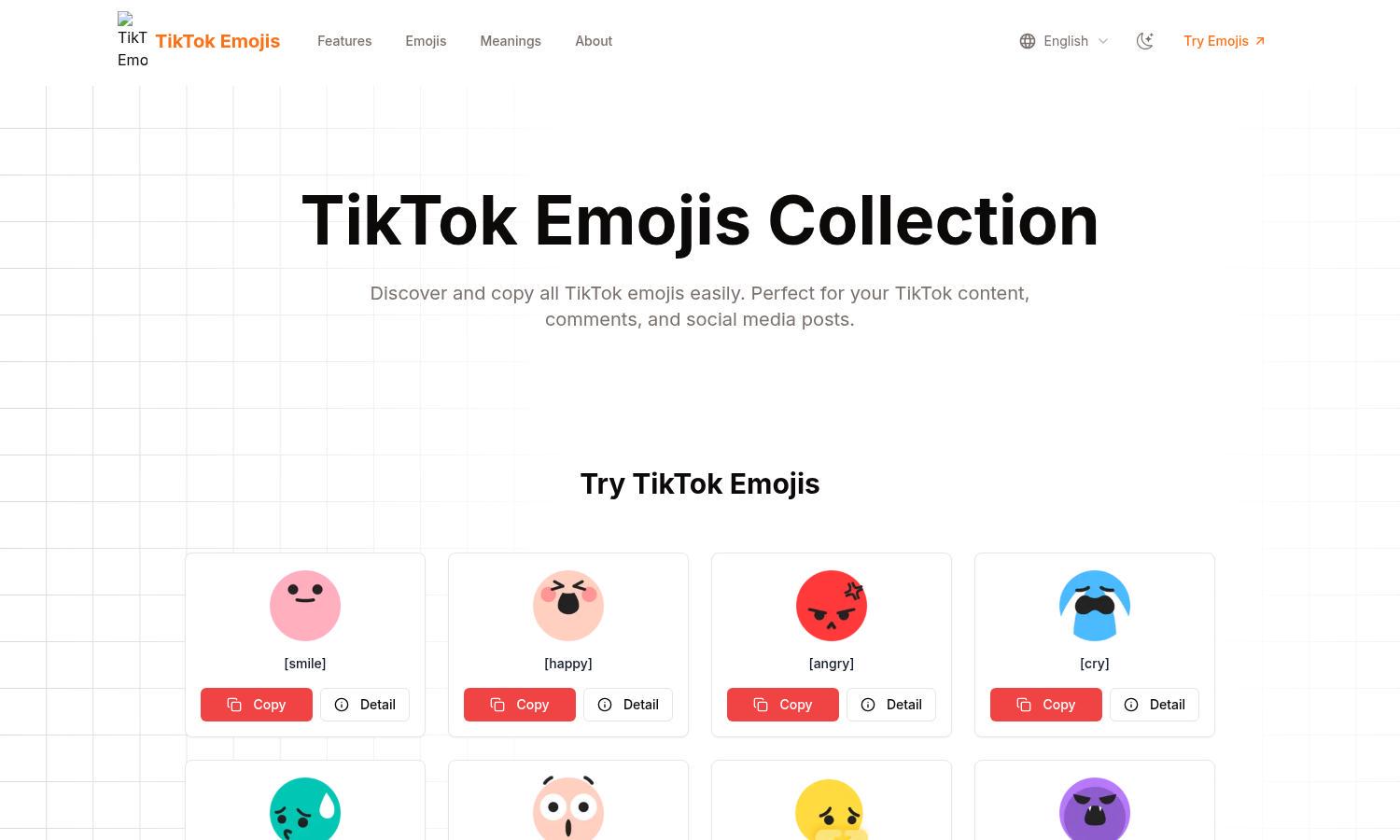 TikTok Emojis Website