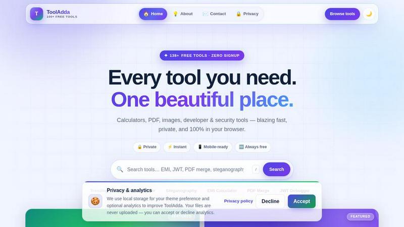 Tooladda screenshot
