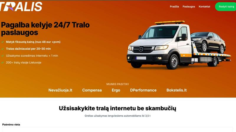 tralis.lt screenshot
