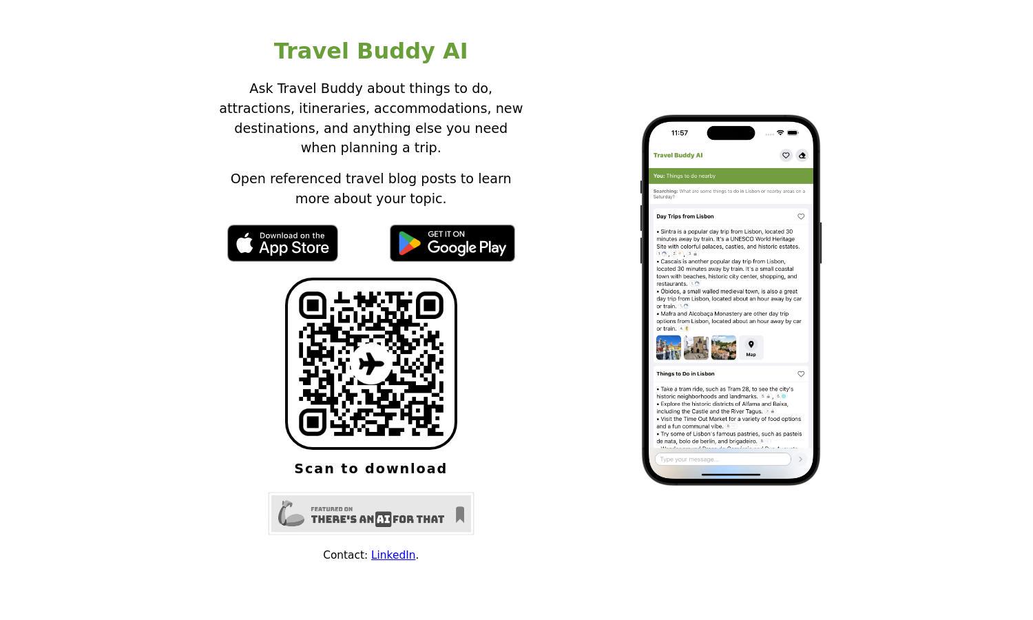 Travel Buddy AI Website