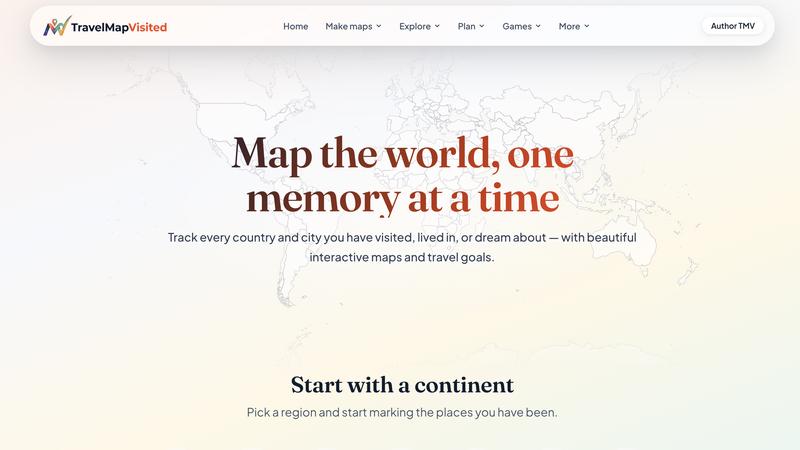 TravelMapVisited screenshot