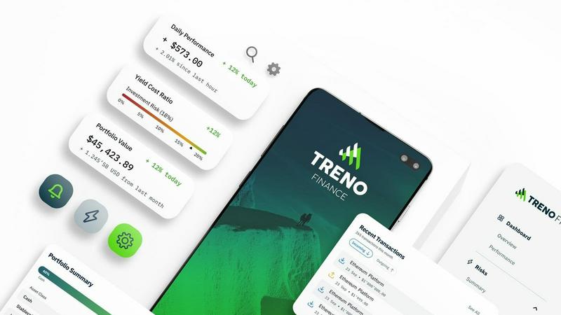 Treno.Finance application interface and features