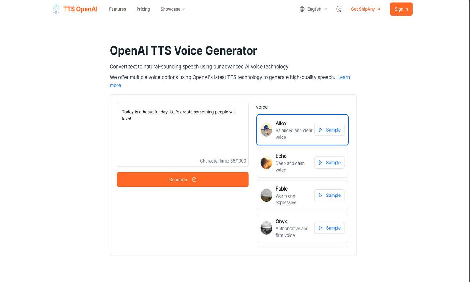 ttsopenai.org Website