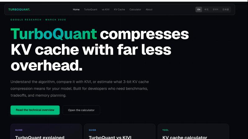 Google TurboQuant application interface and features