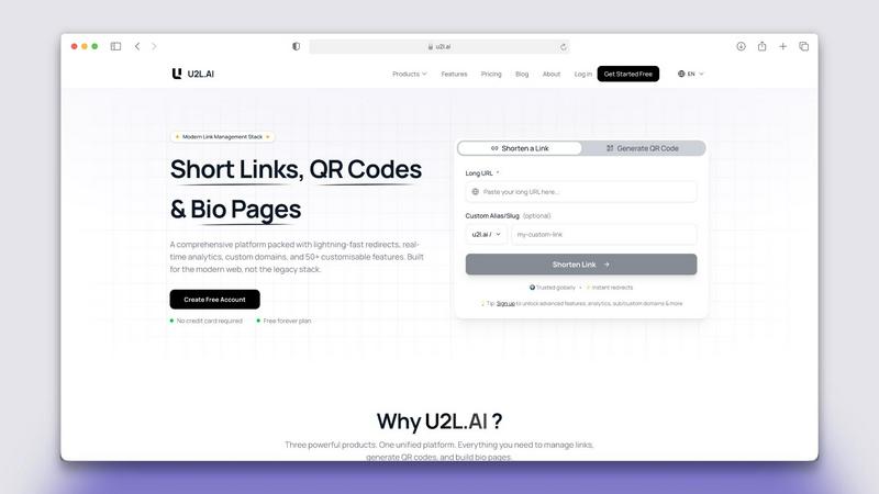 U2L AI application interface and features