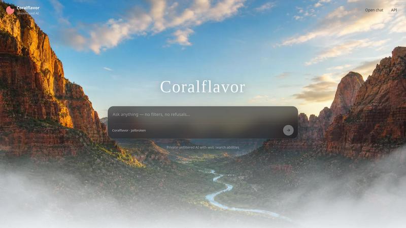 Coralflavor Unfiltered AI screenshot