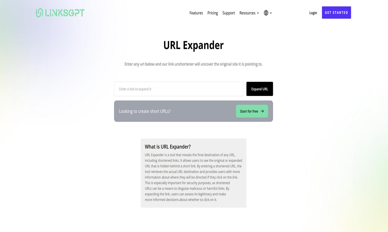 URL Expander Website