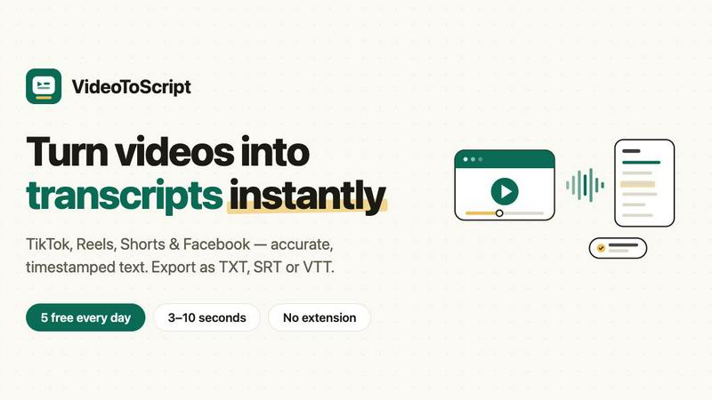 VideoToScript screenshot