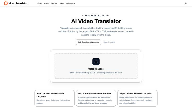 Video Translator screenshot
