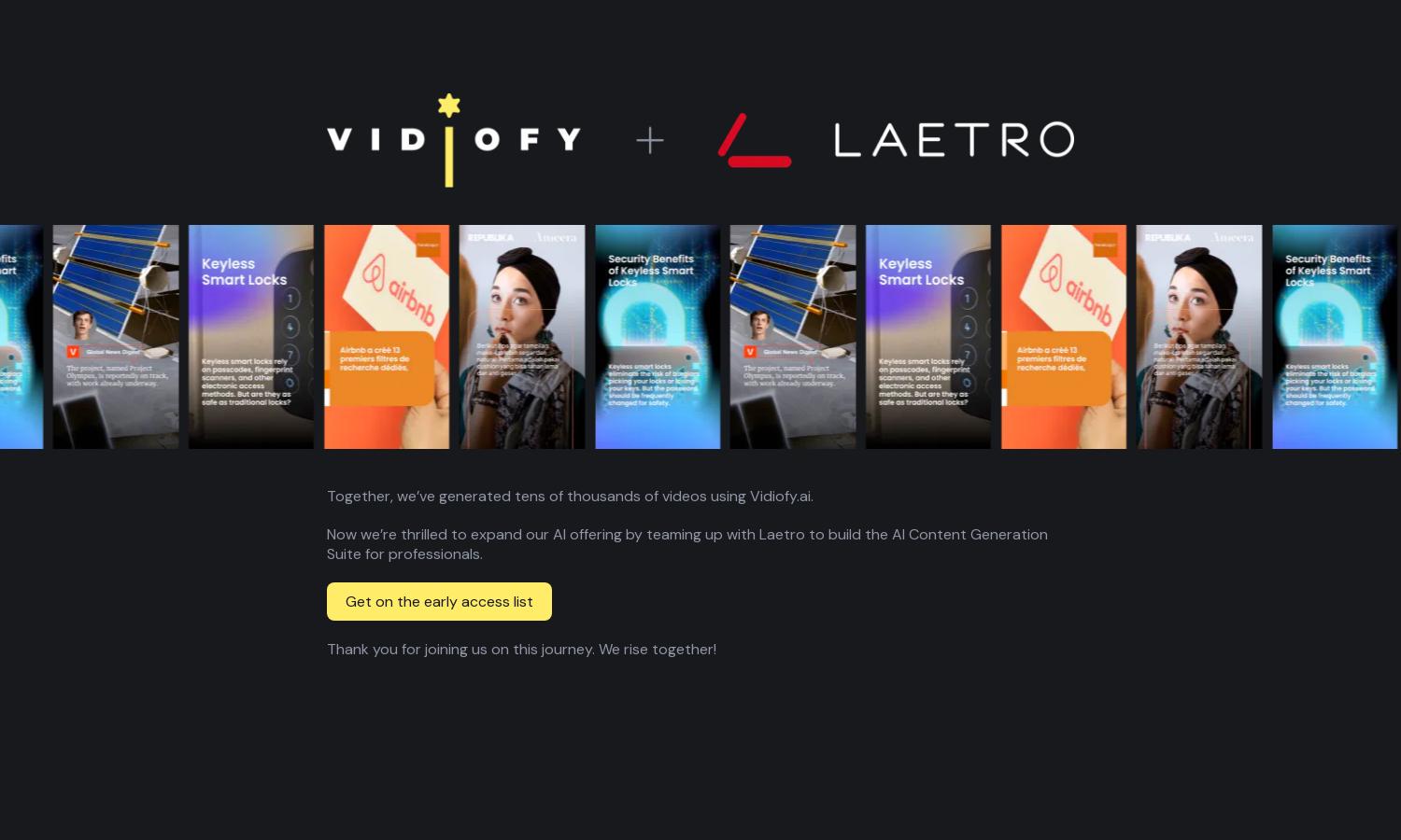 Vidiofy.ai Website