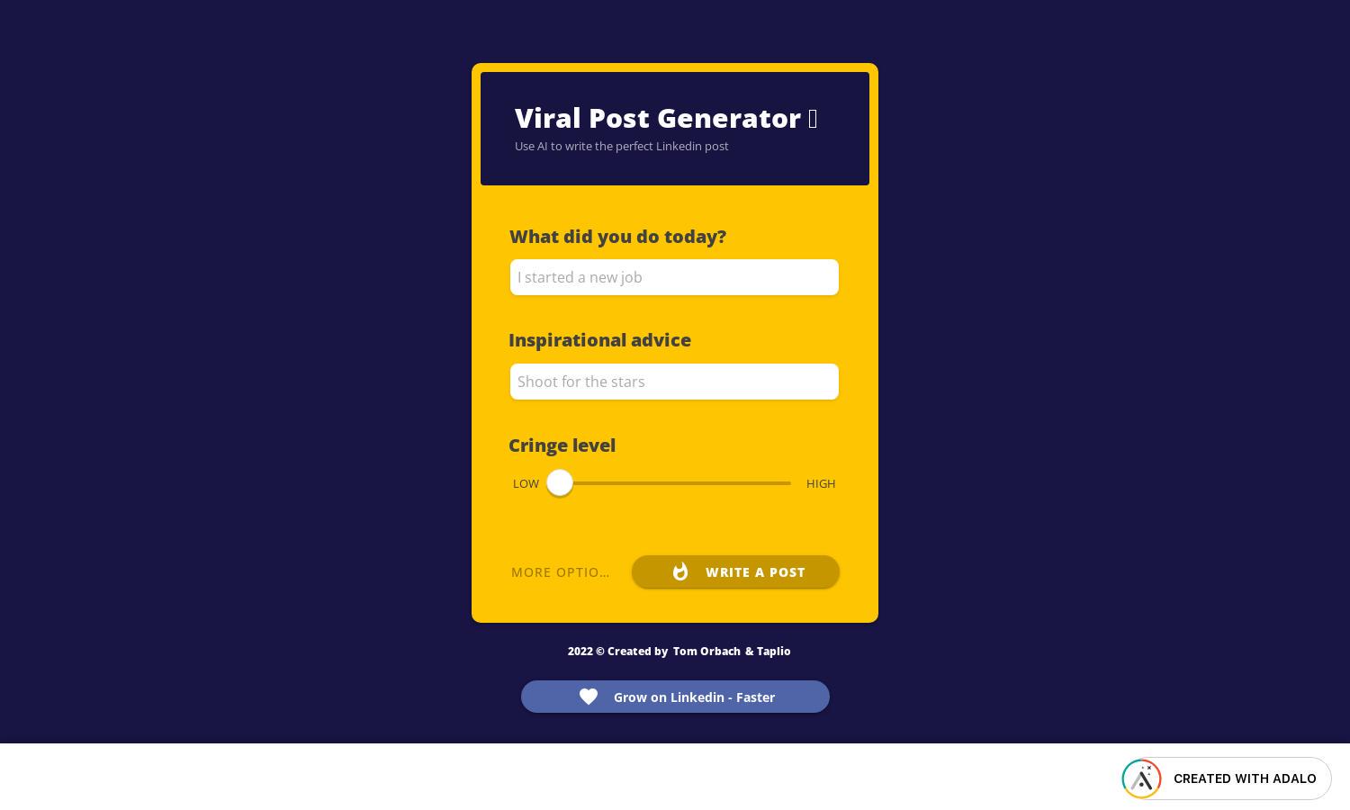 Viral Post Generator Website