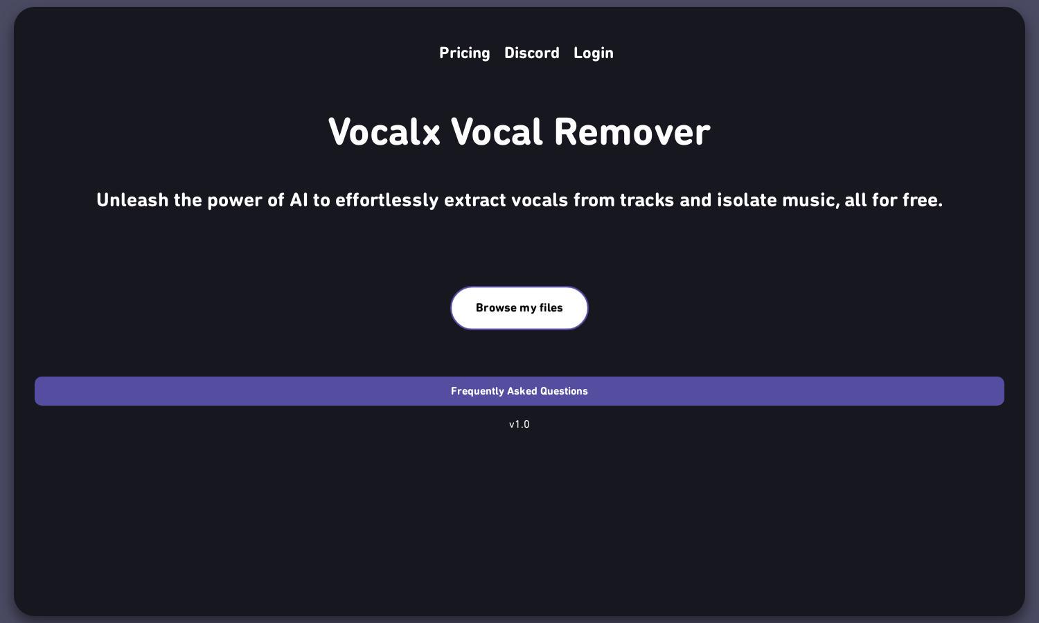 Vocalx Website