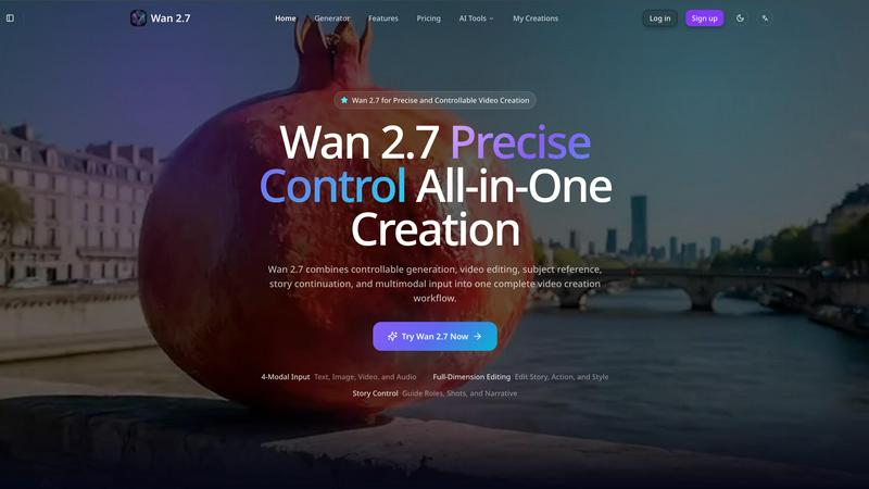 Wan 2.7 application interface and features