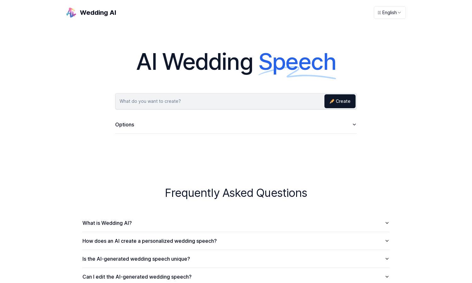 Wedding AI Website